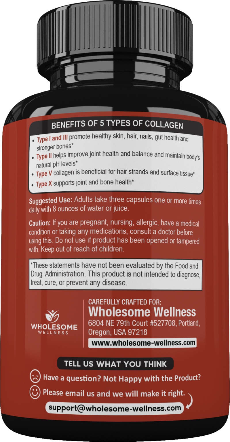 Super-Absorb Multi Collagen Peptides Protein Capsules Hydrolyzed (Type ...