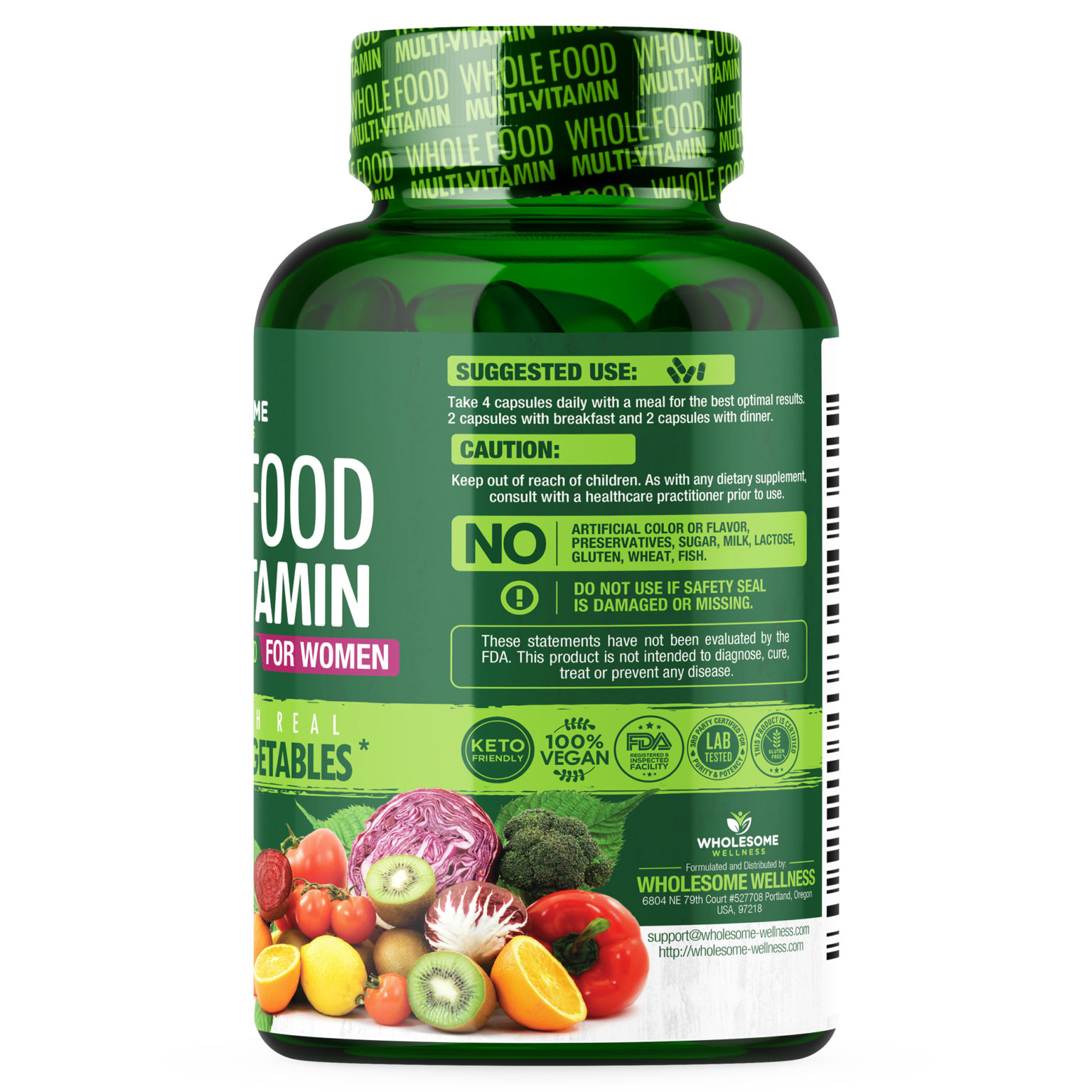 Whole Food Multivitamin For Women - Wholesome Wellness