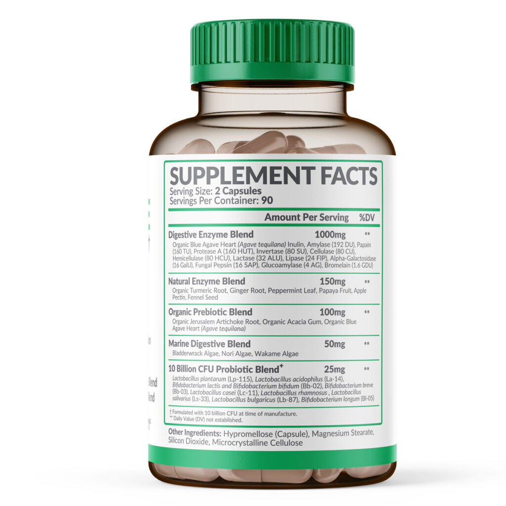 Digestive Enzymes 1000MG + Prebiotics & Probiotics Wholesome Wellness